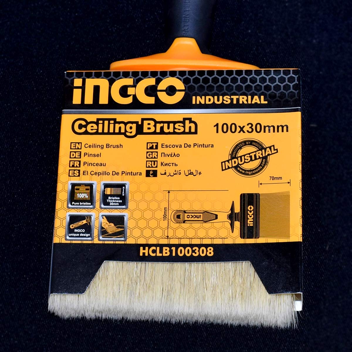 HCLB100308 - PINCEAU LR DES POILS: 100MM INGCO Maroc