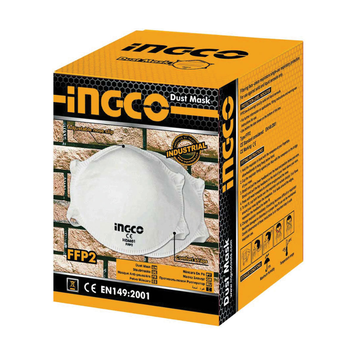 BOÎTE DE 50 MASQUES ANTI-POUSSIÈRE INGCO | HDM04
