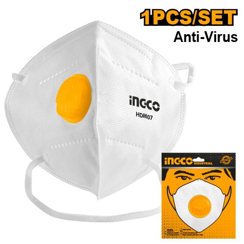 HDM07 - MASQUE ANTI-POUSSIERE FFP2 AVEC VALVE INGCO Maroc