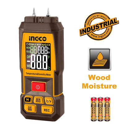 INGCO Humidimètre à bois HETWM031 - mesure humidité bois et matériaux Maroc