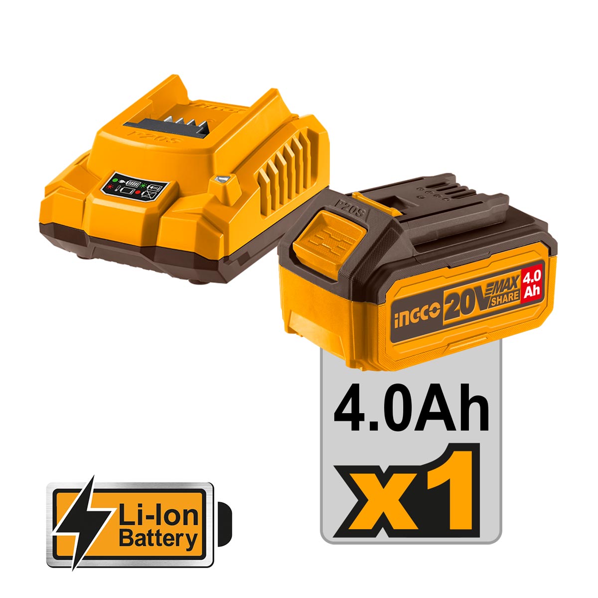 Décapeur thermique 20V+1Batt4Ah+3accessoires INGCO | HGLI20025