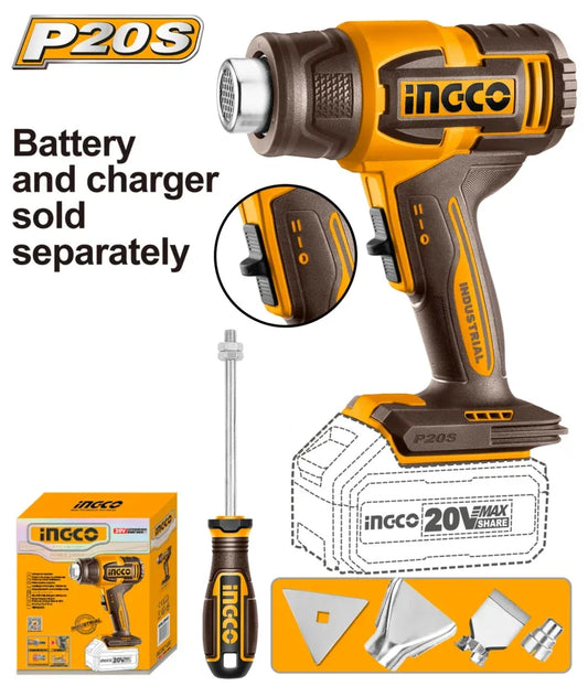 decapeur thermique 20v 300-550°c sans batterie sans chargeur INGCO | HGLI2006