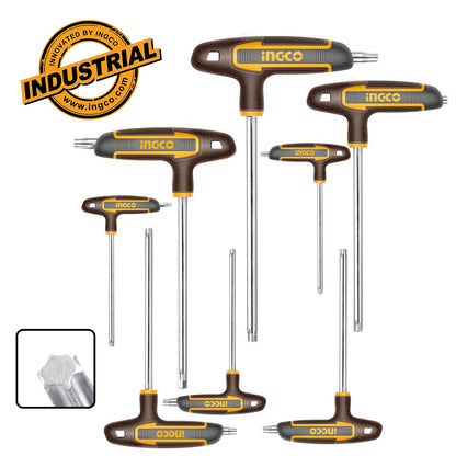 HHKT80838 - JEU 8 CLES TORX A POIGNEE EN T INGCO Maroc