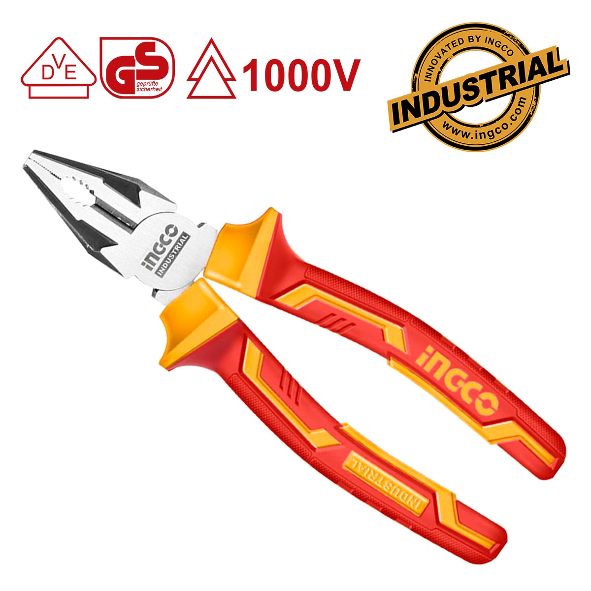 HICP28208 - PINCE UNIVERSELLE ISOLEE 8''''/200MM INGCO Maroc