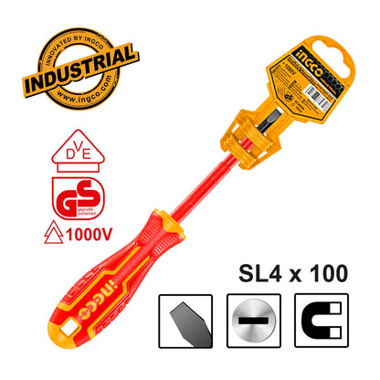 HISD814100 - TOURNEVIS ISOLE SL4.0×100 INGCO Maroc