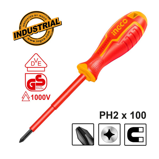 HISD81PH2100 - TOURNEVIS ISOLE PH 2×100 INGCO Maroc