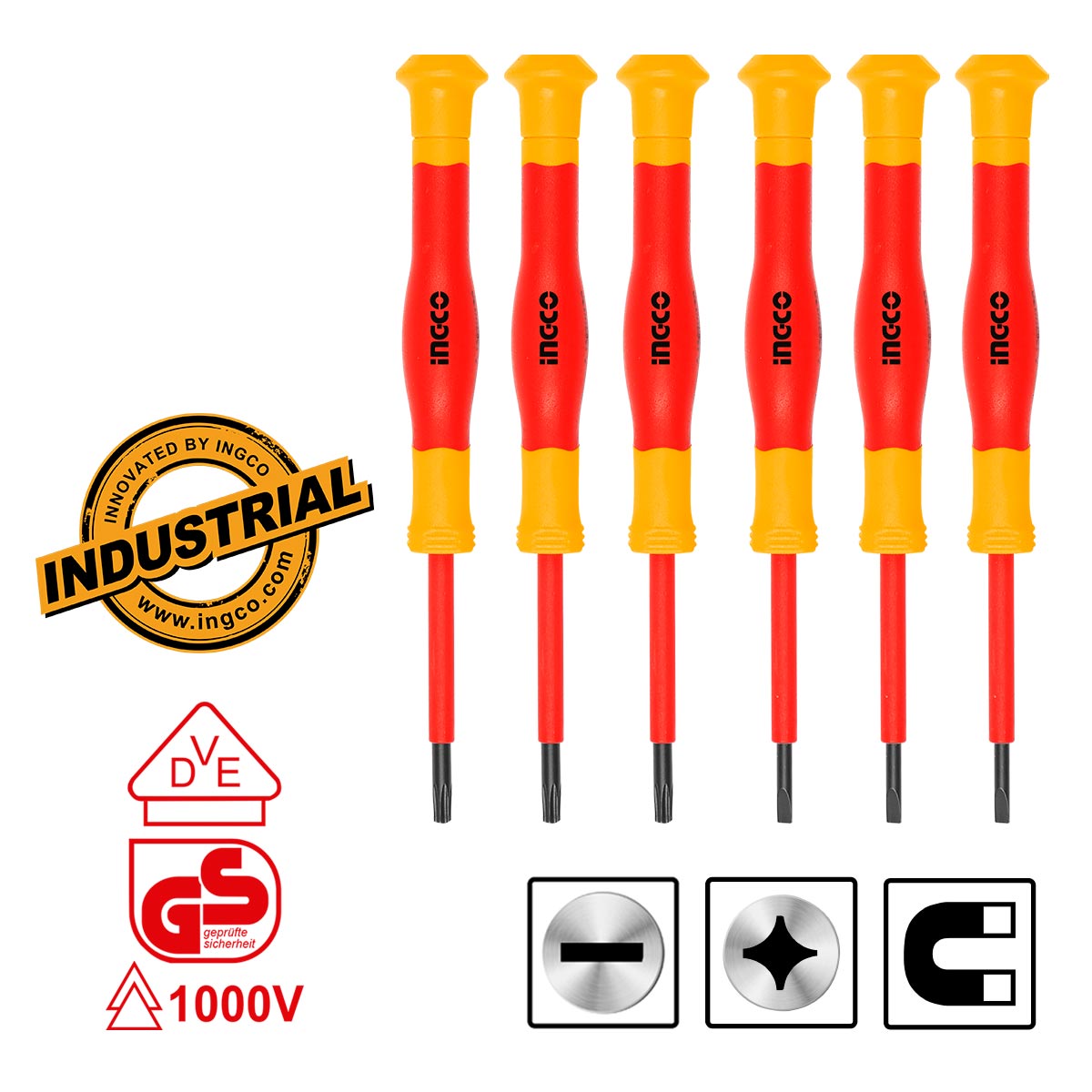 set de 6 tournevis de precision ingco INGCO | HKIPSD0601
