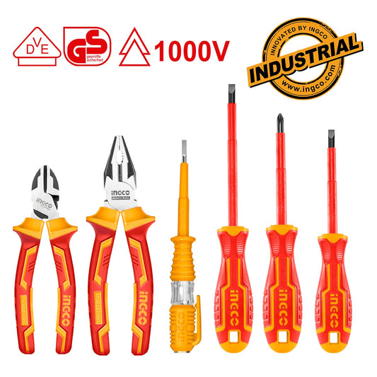 INGCO ENSEMBLE DE 6 OUTILS A MAIN ISOLES 1000V AU MAROC [HKIST3061]