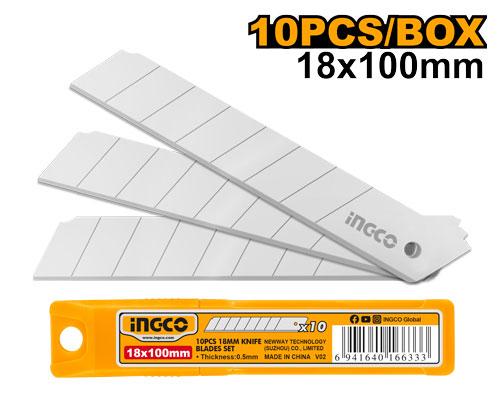 HKNSB112 - BOITE DE 10 LAMES DE CUTTER 18*100MM INGCO Maroc