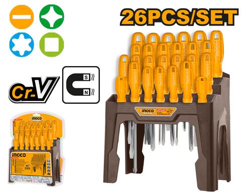 HKSD2658 - SET DE 26 TOURNEVIS INGCO Maroc