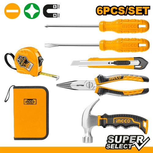 HKTHP10806 - JEU D'OUTILS A MAIN 6PCS INGCO Maroc