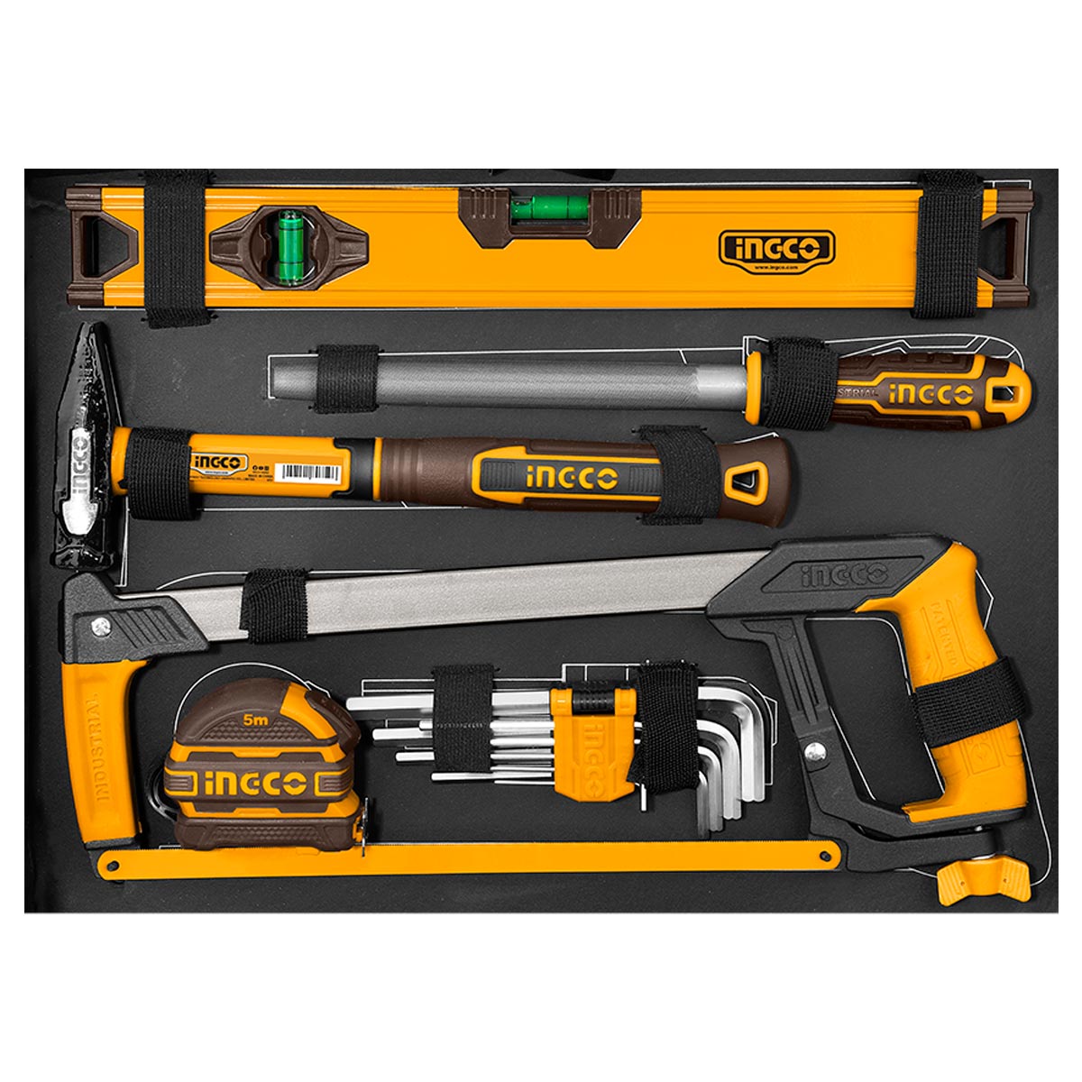 HKTHP21471 - VALISE D'OUTILS A MAIN 147PCS INGCO Maroc