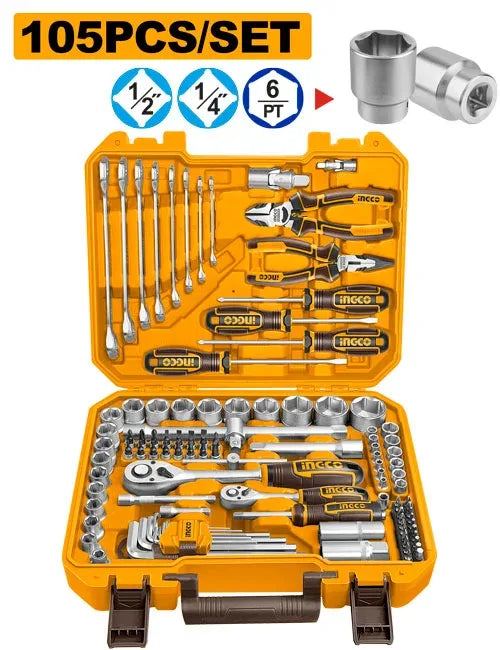 Coffret d'outils de 105 pièces INGCO INGCO | HKTHP51058