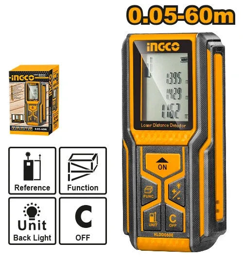 HLDD0608 - TÉLÉMÈTRE LASER 60M INGCO Maroc