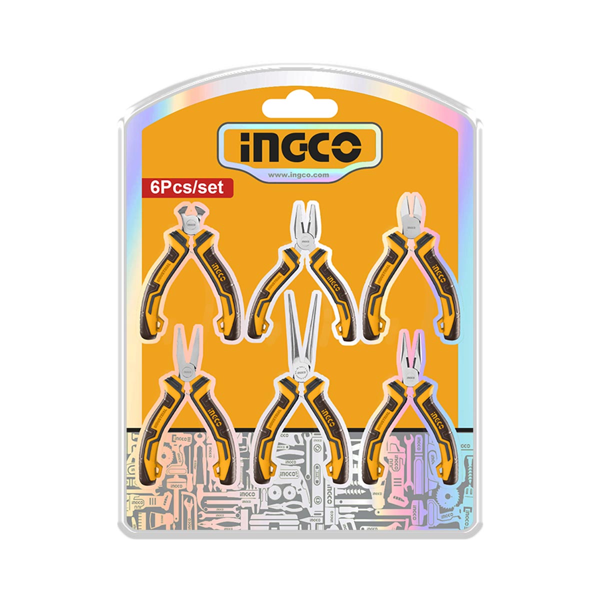 Jeu de 6 mini pinces INGCO | HMPS06115