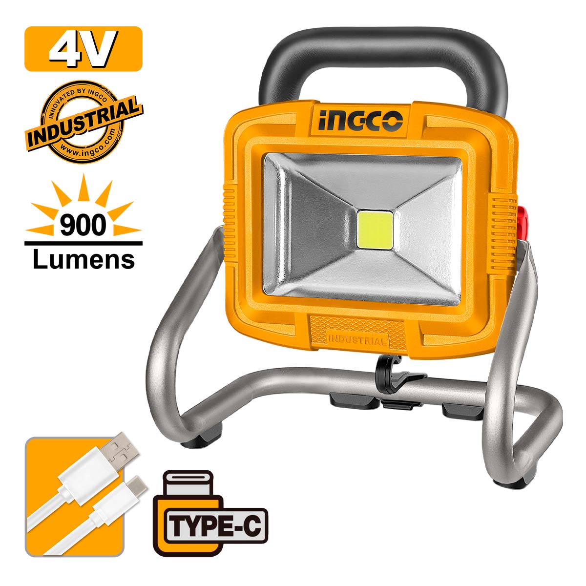 projecteur 3.65v chargeur tupe c ingco INGCO | HRLF4415