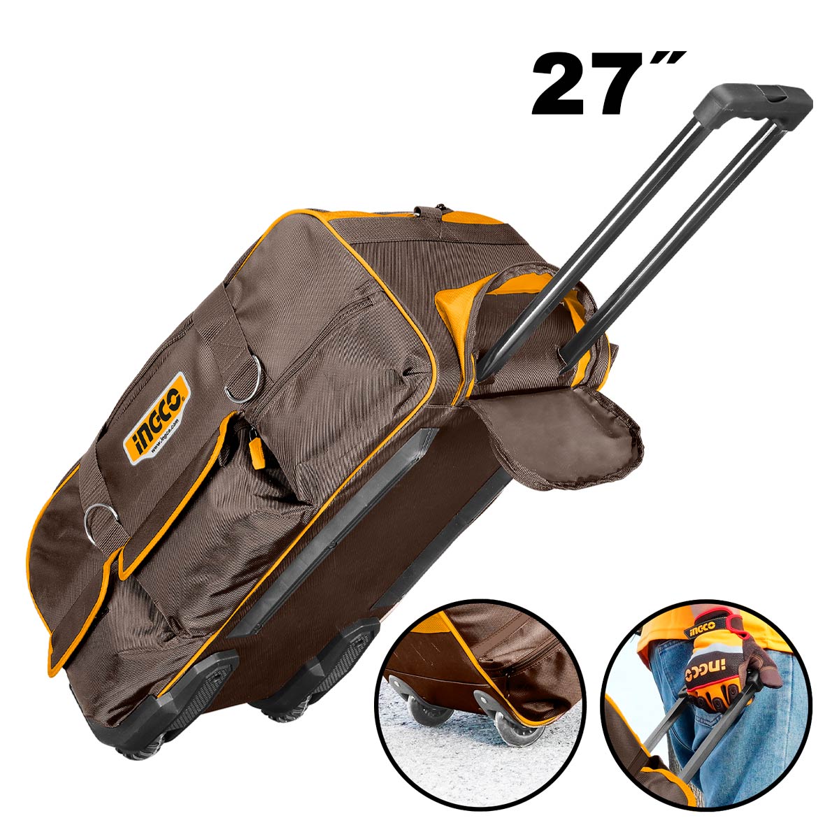 Sac à outils à roulettes INGCO | HRRTB2715