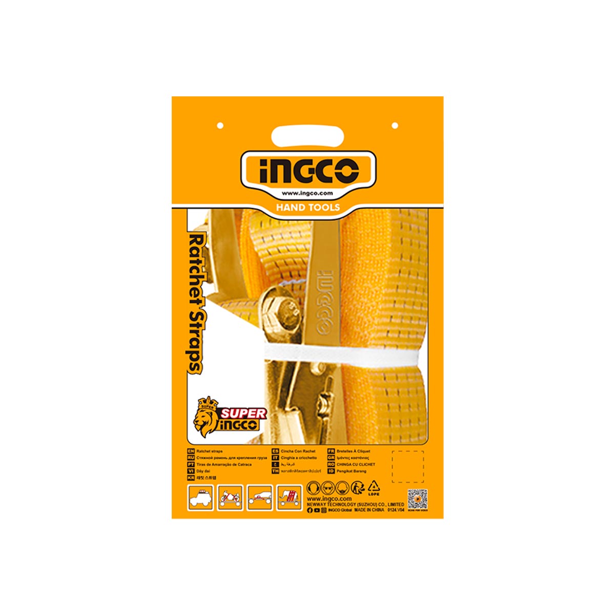 HRSP3101 - SANGLES A CLIQUET 10 METRES 3 TONNES INGCO Maroc