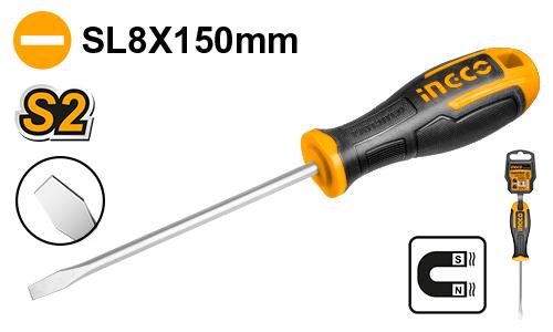 HS688150 - TOURNEVIS A FENTE D:8MM L:150MM INGCO Maroc