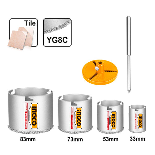 HSB4061 - JEU 6PCS SCIES-CLOCHES INGCO Maroc