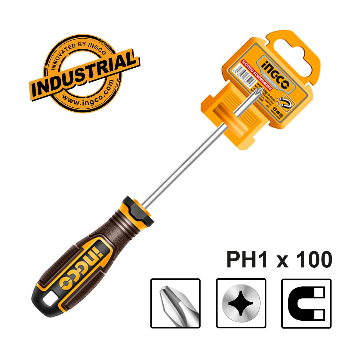HSDPH1100 - TOURNEVIS PH 1X100MM MAGNETIQUE INGCO Maroc