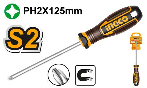 HSDPH2125 - TOURNEVIS PH2X125MM MAGNETIQUE INGCO Maroc