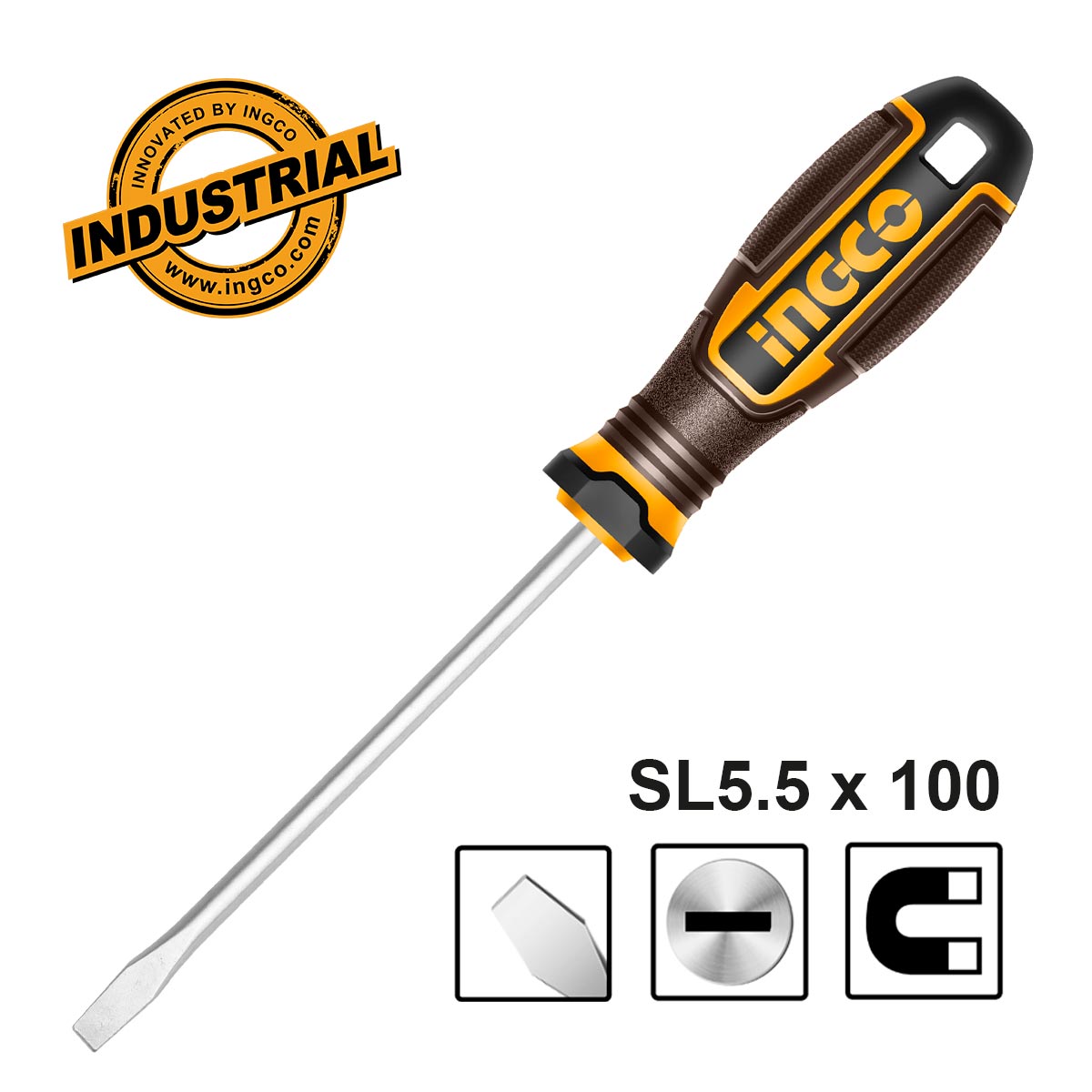 HSDSL5100 - TOURNEVIS A FENTE D:5MM L:100MM INGCO Maroc
