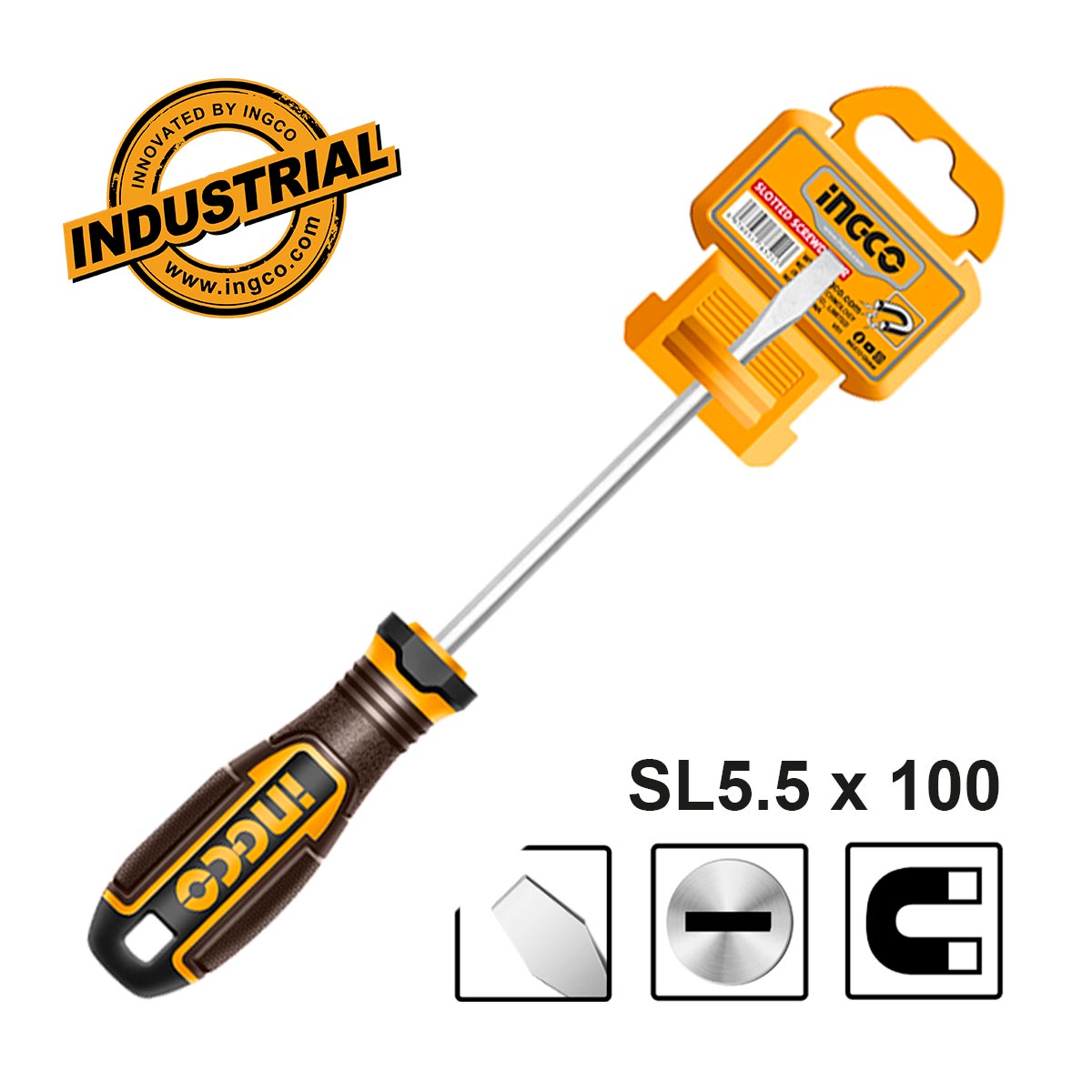 HSDSL5100 - TOURNEVIS A FENTE D:5MM L:100MM INGCO Maroc