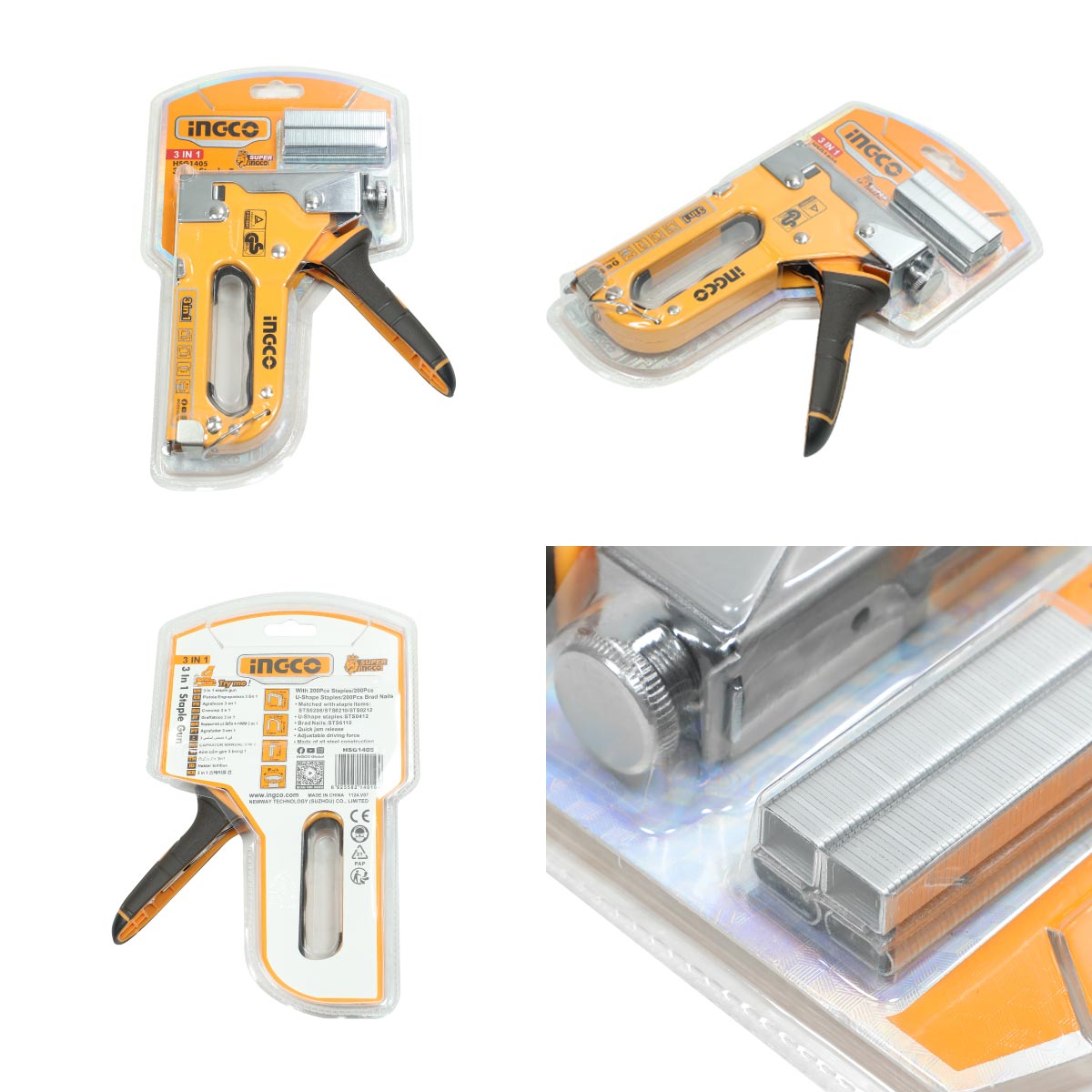 HSG1405 - AGRAFEUSE 3EN1 CLOUS ET AGRAFES INGCO Maroc