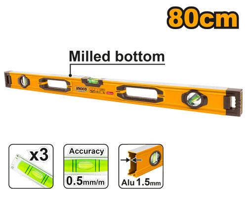 HSL08080 - NIVEAU A BULLE 80CM ALUMINIUM INGCO Maroc