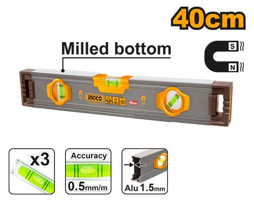 HSL38040M - NIVEAU A BULLE MAGNETIQUE 40CM INGCO Maroc