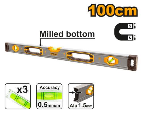 HSL38100M - NIVEAU A BULLE MAGNETIQUE 100CM INGCO Maroc