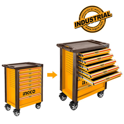 INGCO SERVANTE A 7 TIROIRS + 328 PIECES AU MAROC [HTCS271621]