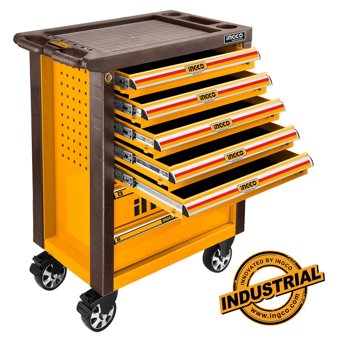 HTCS273281 - SERVANTE A 7 TIROIRS + 328 PIECES INGCO Maroc