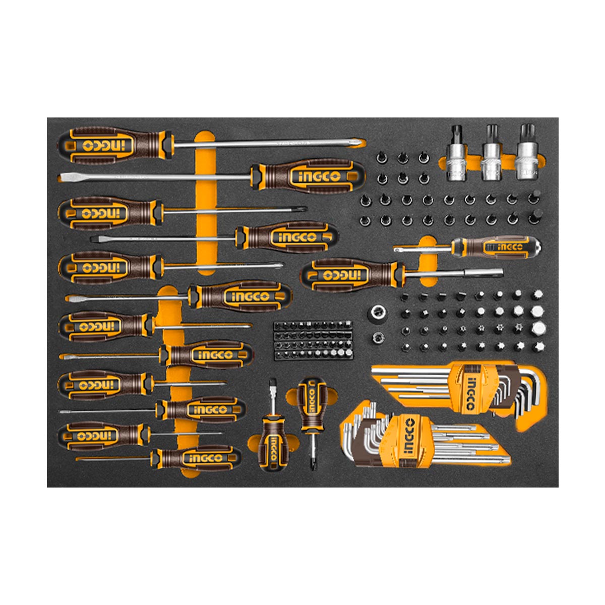 HTCS273281 - SERVANTE A 7 TIROIRS + 328 PIECES INGCO Maroc