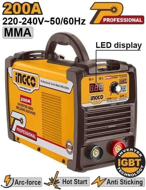 Poste à souder 200A MMA onduleur SI INGCO | ING-MMA20038