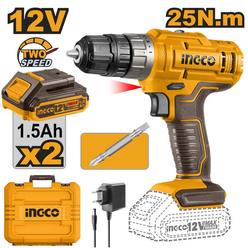 INGCO VISSEUSE 12V 25NM 2BATTERIES PLATES AU MAROC