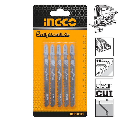 5 LAMES SCIE SAUTEUSE POUR BOIS 74mm INGCO | JBT101D