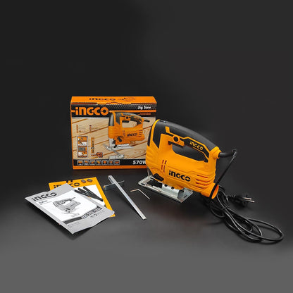 JS57028 - SCIE SAUTEUSE 65MM 570W+3 LAMES INGCO Maroc