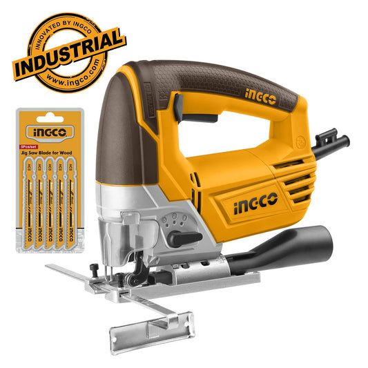 JS80028 - SCIE SAUTEUSE 110MM 800W + 5 LAMES INGCO Maroc