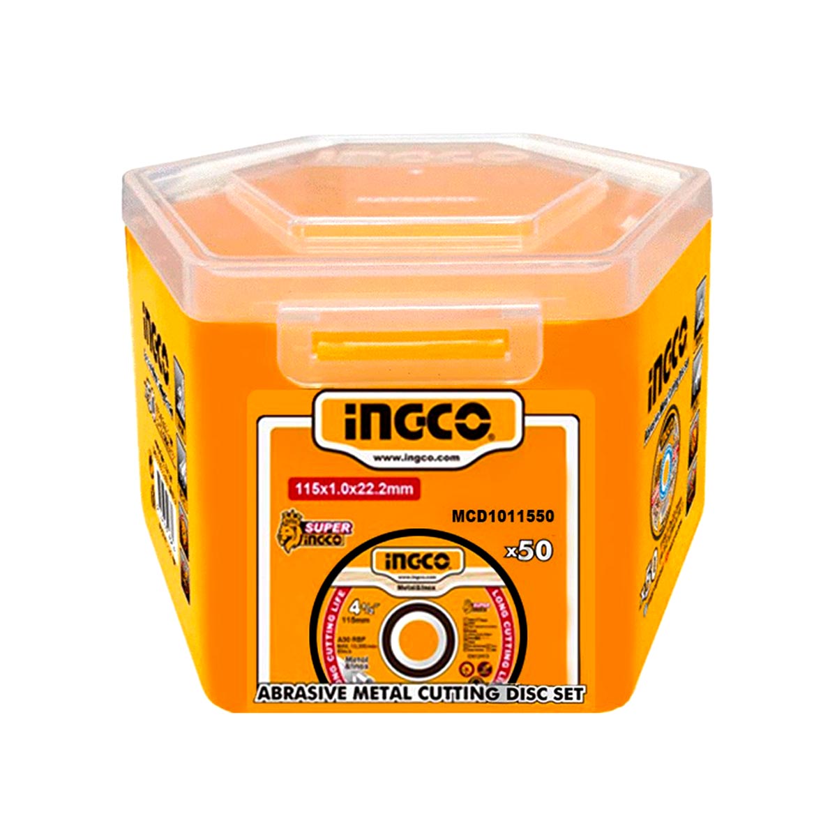 Jeu de 50 disques abrasifs pour la coupe de métaux INGCO | MCD1011550