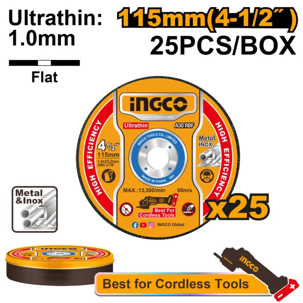 jeu de 25disques abrasif 115x1mm ingco INGCO | MCD11011525