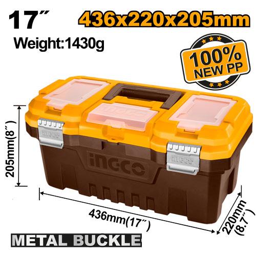 PBX1702 - BOITE A OUTILS PVC CHARNIERES METAL 17'' INGCO Maroc