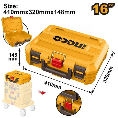Boîte à outils empilable de 16'' INGCO | PBXS101