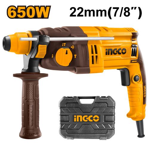 INGCO Marteau perforateur RGH6528 650W 22mm — perçage béton et parpaing Maroc