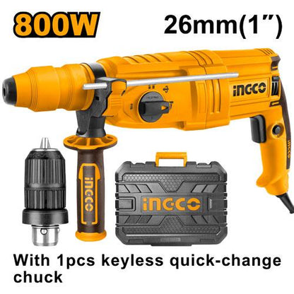 INGCO Marteau perforateur 26mm 800W RGH9028-2 + mandrin — forage béton au Maroc