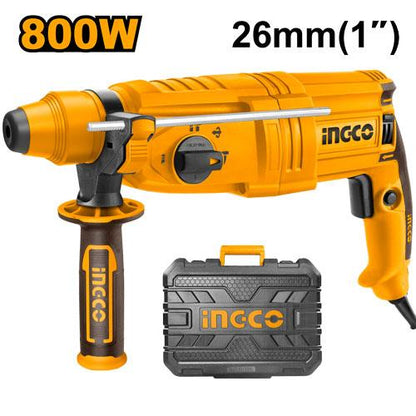 INGCO Marteau perforateur 26mm 800W RGH9028 — perçage béton mur chantier Maroc