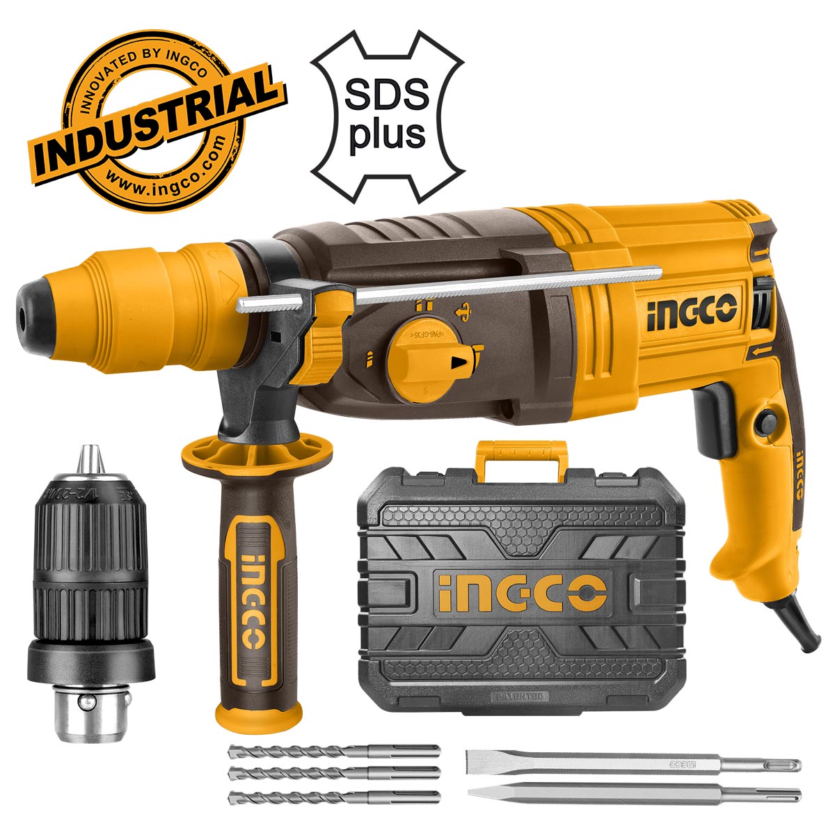 RGH9528-2 - MARTEAU PERFORATEUR 28MM 950W + MANDRIN 13MM NR INGCO Maroc