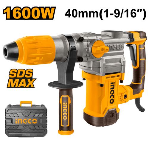 INGCO MARTEAU PERFORATEUR SDS MAX 1600W 38MM + 4 FORETS AU MAROC [RH1600388]