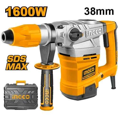 Marteau perforateur SDS Max 1600W 38mm + 4 forêts INGCO | RH16008